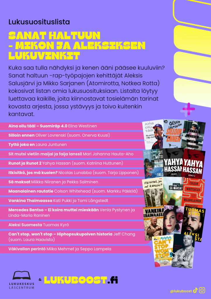 Sanat-haltuun-lukusuosituslista